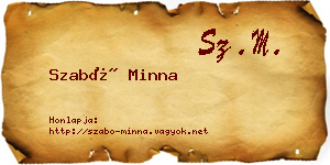 Szabó Minna névjegykártya